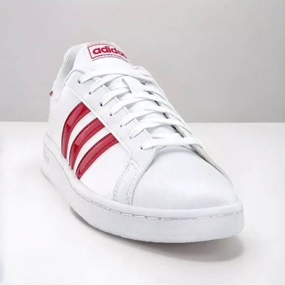 Size 8.5 - Women’s Adidas Grand Court Base White Vapour Pink - Picture 9 of 9